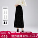 秋水伊人設計感松緊高腰半身裙2025年冬季新年亮片半身裙百搭小個(gè)子裙子
