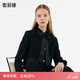 歌莉婭（GOELIA）小香風(fēng)套裝女冬季新款氣質(zhì)短外套半裙兩件套1C1CAB030 00B黑色 S