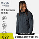 Rab睿坡Borealis男士戶(hù)外健身夾克防風(fēng)保暖徒步登山軟殼衣 QWS-76 黑灰色BEL M
