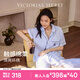 維多利亞的秘密（Victoria's Secret）宅度假天絲綿柔印花睡衣家居服套裝女不易皺