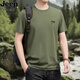 JEEP吉普刺繡短袖t恤男士2026春夏新款莫代爾半袖休閑圓領(lǐng)冰絲打底衫 軍綠色 【專(zhuān)柜品質(zhì)】 XL 【建議體重：150-165斤】