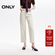 ONLY2026春季新款松弛慵懶高腰寬松九分男友褲牛仔褲女|126132065 J2G 米白色 M M標準褲長(cháng)