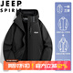 JEEP SPIRIT吉普沖鋒衣男春秋季外套戶(hù)外運動(dòng)兩件套可拆卸內膽上衣 zhongli-6268三合一黑色 L （建議120-130斤）