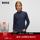 雨果博斯BOSS【情人節禮物】男士易熨燙彈力棉質(zhì)府綢修身襯衫 404-深藍色 M (39)