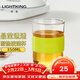 明尊（LIGHTKING）玻璃杯水杯高硼硅耐熱玻璃水杯辦公室泡茶杯咖啡杯牛奶杯家用茶具 350ml 【CP'25】