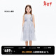 little MO&Co.童裝夏裝兒童裙子女童派對節日禮服無(wú)袖網(wǎng)紗連衣裙 稚趣圖像色 130 130/64