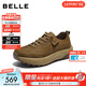 百麗厚底休閑運動(dòng)鞋男2026新款春季牛皮套腳工裝鞋A2331AM6 咖色 40
