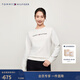 Tommy Hilfiger秋冬女裝純棉休閑通勤簡(jiǎn)約刺繡字母純色運動(dòng)圓領(lǐng)內搭T恤衛衣 白色YBL L