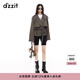 DZZIT地素短外套春秋線(xiàn)條構造都市風(fēng)格上衣女3J1F6019W 棕色 M