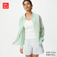 優(yōu)衣庫女裝法國麻襯衫/長(cháng)袖襯衣26春夏新款483868 51 嫩綠色 2XL