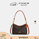 蔻馳（COACH）奧萊女士女包馬車(chē)圖案印花LAUREL 19號單肩包斜挎包流浪包禮物 IM/松露色 混合色
