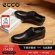 愛(ài)步（ECCO）德比鞋 牛皮輕奢商務(wù)正裝皮鞋男 墨本621634 黑色/磁石灰42