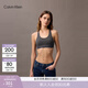Calvin Klein內衣【女神節禮物明星同款摩登引力帶】女士ck輕運動(dòng)工字背心文胸 W7J-中花灰 M 推薦75B-85A