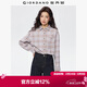 佐丹奴美式風(fēng)格子襯衫女秋冬新款純棉法蘭絨寬松長(cháng)袖襯衫05345876