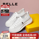 百麗（Belle）小白鞋女鞋商場(chǎng)款厚底增高一腳蹬單鞋透氣休閑鞋U8N1DAM3預售 白色 36 (230mm)