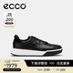 愛(ài)步（ECCO）厚底板鞋男 城市潮流輕奢牛皮休閑鞋 街頭球鞋539814 黑色39 HL