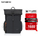 新秀麗（Samsonite）高端潮流雙肩包電腦包14英寸男士背包休閑時(shí)尚抽繩翻蓋牛皮革NS6