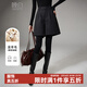 晚白【新品】冬款綿羊毛小個(gè)子穿搭裙褲氣質(zhì)高腰顯瘦毛呢短褲靴褲女 深灰色 27