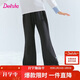 笛莎（DEESHA）童裝女童喇叭褲2025年冬季款中大童加絨休閑褲兒童長(cháng)褲女寶秋褲