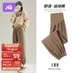 婧麒（JOYNCLEON）孕婦褲春秋款外穿休閑運動(dòng)衛褲小個(gè)子打底褲 卡其色L jyk38493
