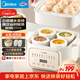 美的（Midea）電燉盅電燉鍋蒸鍋隔水燉家用全自動(dòng)煲湯燉湯鍋陶瓷燕窩燉盅4.5L蒸燉一體多功能鍋3-4人MD-DZE2552