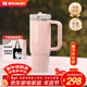 STANLEY保溫杯水杯巨無(wú)霸吸管杯PRO保溫保冷大容量杯子年會(huì )禮品男女禮物 【亮面杯身】桃杏粉- 887ml