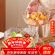 格娜斯玻璃沙拉碗家用透明玻璃碗套裝日式創(chuàng  )意蔬菜水果盤(pán)甜品碗三件套