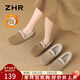 ZHR勃肯鞋女2025冬新款加絨樂(lè )福鞋子女平底棉鞋女孕婦鞋EH116B駝色37