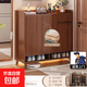 實(shí)木鞋柜家用門(mén)口入戶(hù)門(mén)用室內大容量一體式款玄關(guān)鞋架實(shí)木鞋柜 【實(shí)木板】80cm郁金檀木