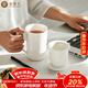 金鑲玉 茶杯 白瓷帶過(guò)濾水杯創(chuàng  )意陶瓷三件套泡茶杯馬克杯 尚白辦公杯±400ml