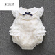 木清清小孩嬰兒夏裝包屁衣1夏季薄款女寶寶滿(mǎn)月百日宴禮服蕾絲連體哈衣 百花多荷葉邊三角哈衣 73cm建議體重12-15斤
