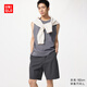 優(yōu)衣庫男裝女裝彈力舒適短褲/條紋起居褲26春夏新款481584 474123 481584/08深灰色 XL