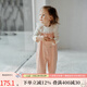 OAK FAMILY秋季新品寶寶口袋背帶褲兒童休閑長(cháng)褲外出連體褲可愛(ài) 深粉 （不含內搭） 90