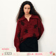 Fabrique寶石紅Polo領(lǐng)針織套頭毛衣女冬季新品 寶石紅 M