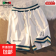 短褲男夏季美式復古休閑運動(dòng)五分褲學(xué)生透氣薄款寬松情侶籃球褲 D52白色 【工廠(chǎng)清倉特價(jià)撿漏】 L 【100-120斤】