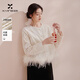 香影新中式刺繡外套女2026春季新款夾棉羽毛流蘇新年國風(fēng)短款上衣 鷺白 L 165/88A/110-125斤