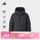 adidas 暖芯羽絨服 拒水保暖寬松時(shí)尚鴨絨連帽面包服女裝阿迪達斯   黑色   L