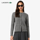LACOSTE法國鱷魚(yú)女裝秋冬時(shí)尚休閑紐扣開(kāi)衫絞花毛衣針織衫|AF0904 LIJ/灰色 L 40/170