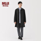 MUJI男式 不易沾水立領(lǐng)大衣 風(fēng)衣外套男中長(cháng)款25年秋冬男裝 AD0WUC5A 黑色 M (170/92A)