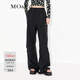 MO&Co.【吸濕速干】工裝風(fēng)直筒寬松闊腿休閑褲工裝褲褲子女摩安珂 黑色-第2批 S 160