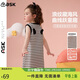 ASK JUNIOR兒童連衣裙小童波浪夏季撞色無(wú)袖背心裙女童裙子 黑白條紋 130