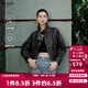 艾諾絲雅詩(shī)【商場(chǎng)同款】2026春季新款純棉立領(lǐng)休閑啞光皮衣短外套女50221015 煙灰色 XL