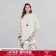 初語(yǔ)拼接蕾絲袖口設計T恤女2025秋季新款七分袖寬松純色棉質(zhì)上衣 奶白色 M