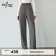 伊芙麗（eifini）朱珠代言百搭舒適針織面料松緊腰直筒長(cháng)褲冬季新款休閑褲衛褲 原絨咖 冬常規版 M