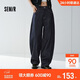 森馬（Semir）牛仔褲男做舊闊感彎刀褲寬松弧形褲2026春復古風(fēng)長(cháng)褲109126124102