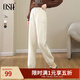 歐莎（OSA）軟糯風(fēng)長(cháng)褲雙面德絨休閑褲女秋冬季2025年新款運動(dòng)束腳褲 米色 S