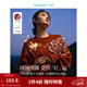 茵曼（INMAN）毛衣女圖案套頭毛衣2025春秋季新款女裝針織上衣 紅色 M
