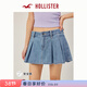 HOLLISTER美式25夏Y2KMiu系牛仔半身裙裙褲女裝343-5044 淺色水洗 S (165/68A)標準版