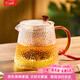 憶壺茶（YIHUTEA）泡茶壺玻璃耐高溫加厚泡茶壺茶水分離大容量水壺煮茶家用辦公茶具 【單壺】錘紋玻璃壺1000ML大容量