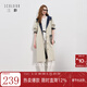 三彩2025秋季新款寬松長(cháng)款連帽風(fēng)衣外套長(cháng)袖休閑氣質(zhì)通勤簡(jiǎn)約S 淡灰綠 S 155/80A
